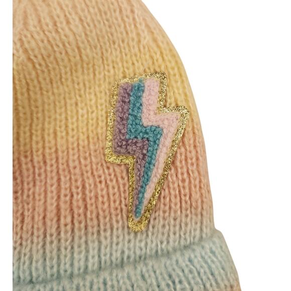 NWT Rainbow Sugar Girl's Multi Color Patch Detail Warm Winter Hat - Picture 4 of 6